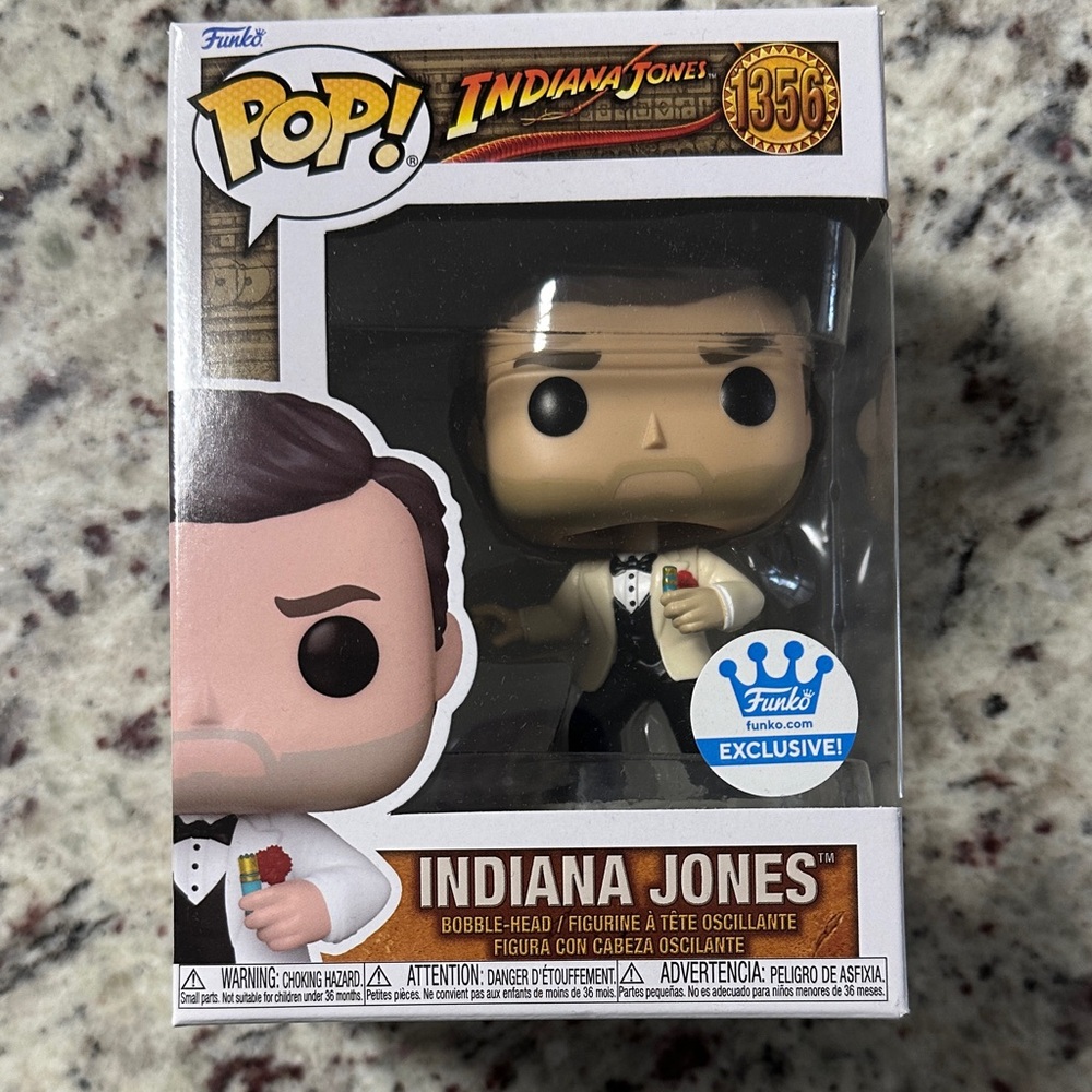 Funko Pop Indiana Jones Exclusive with Black and White Suit